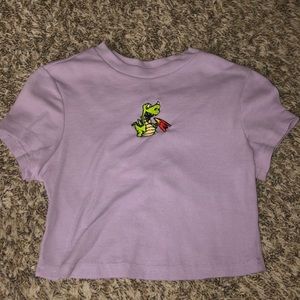 Purple Dragon Crop Top